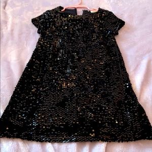 Zara Girls Black Sequence Dress